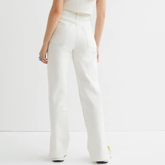 H&M White Wide Leg Jeans - Picture 4 of 5